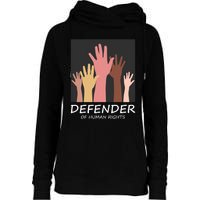 Defender Of Human Rights Womens Funnel Neck Pullover Hood