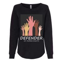 Defender Of Human Rights Womens California Wash Sweatshirt