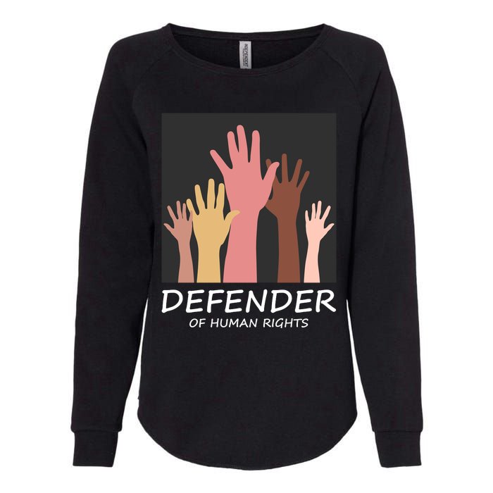 Defender Of Human Rights Womens California Wash Sweatshirt