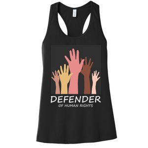 Defender Of Human Rights Women's Racerback Tank