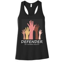 Defender Of Human Rights Women's Racerback Tank