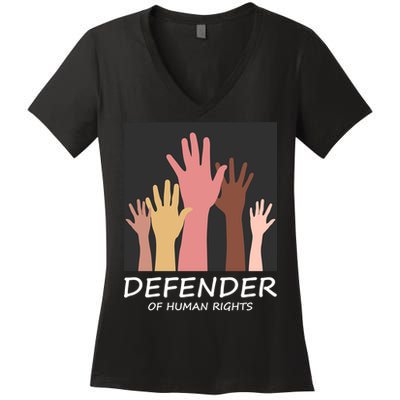 Defender Of Human Rights Women's V-Neck T-Shirt