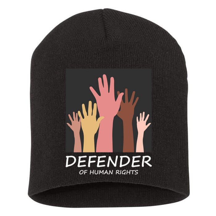 Defender Of Human Rights Short Acrylic Beanie