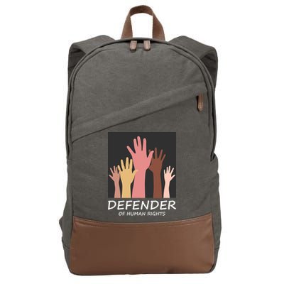 Defender Of Human Rights Cotton Canvas Backpack
