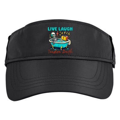 Dread Optimism Humor Live Laugh Toaster Bath Skeleton Adult Drive Performance Visor