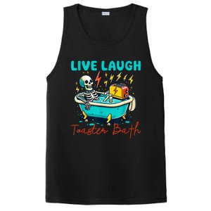 Dread Optimism Humor Live Laugh Toaster Bath Skeleton PosiCharge Competitor Tank