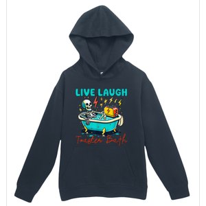 Dread Optimism Humor Live Laugh Toaster Bath Skeleton Urban Pullover Hoodie