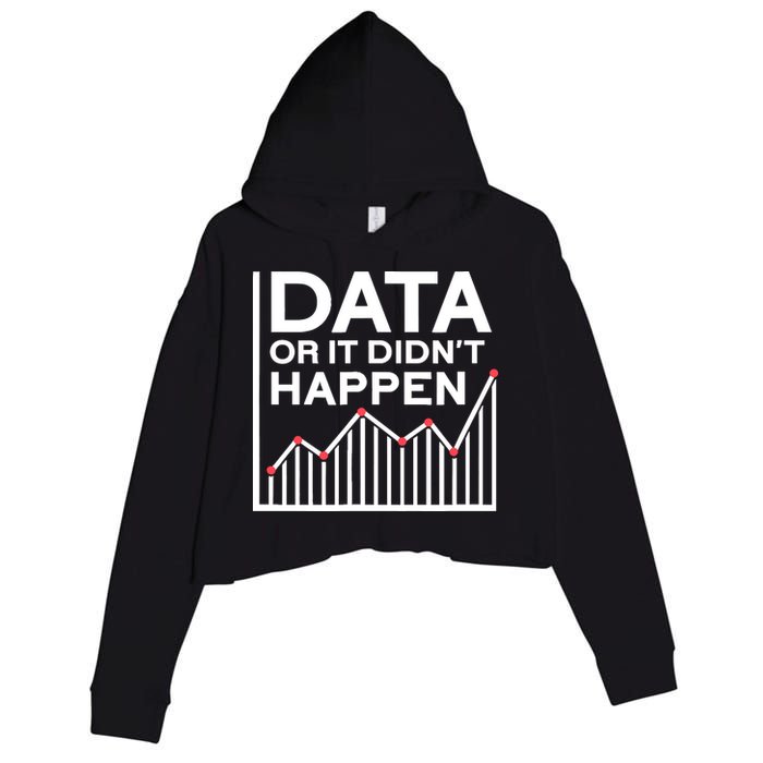 Data Or It DidnT Happen Data Analyst Data Analysis Crop Fleece Hoodie