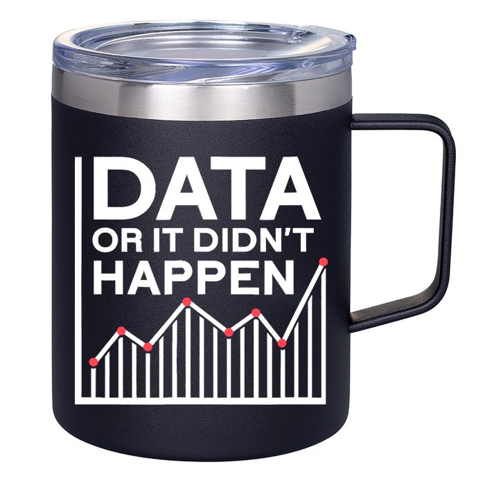 Data Or It DidnT Happen Data Analyst Data Analysis 12oz Stainless Steel Coffee Mug