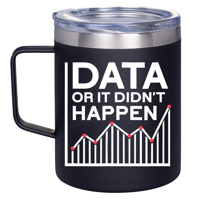 Data Or It DidnT Happen Data Analyst Data Analysis 12oz Stainless Steel Coffee Mug