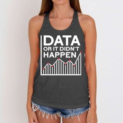 Data Or It DidnT Happen Data Analyst Data Analysis Women's Knotted Racerback Tank