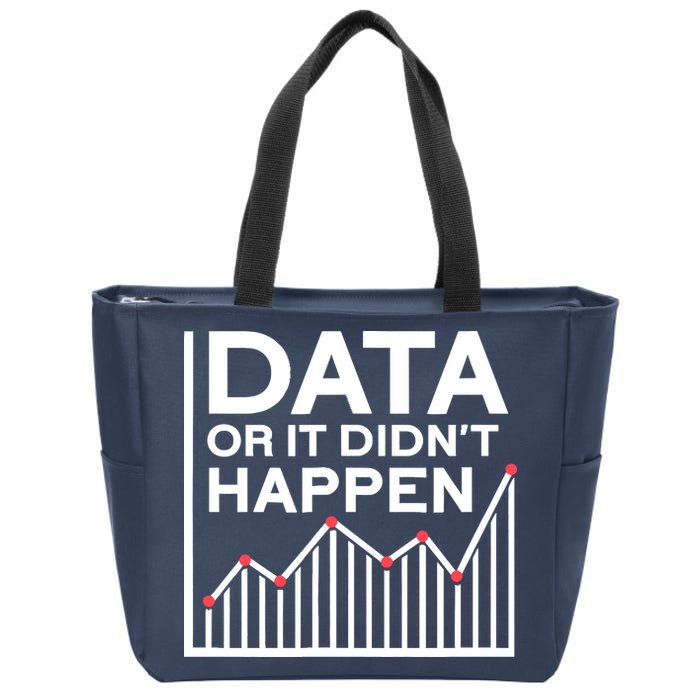 Data Or It DidnT Happen Data Analyst Data Analysis Zip Tote Bag