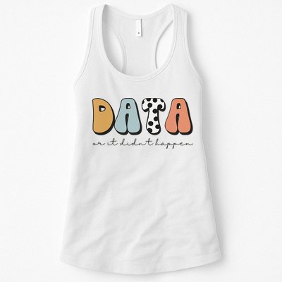 Data Or It Didn't Happen Aba Therapist Special Ed Inclusion Womens Tank Top