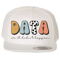 Data Or It Didn't Happen Aba Therapist Special Ed Inclusion Wool Snapback Cap