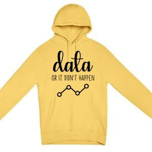 Data Or It Didnt Happen Data Analyst Data Scientist Present Premium Pullover Hoodie