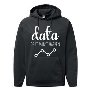 Data Or It Didnt Happen Data Analyst Data Scientist Present Performance Fleece Hoodie