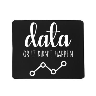 Data Or It Didnt Happen Data Analyst Data Scientist Present Mousepad