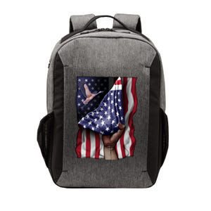 Day Of Independence Us Flag Crane Bird Gift Vector Backpack