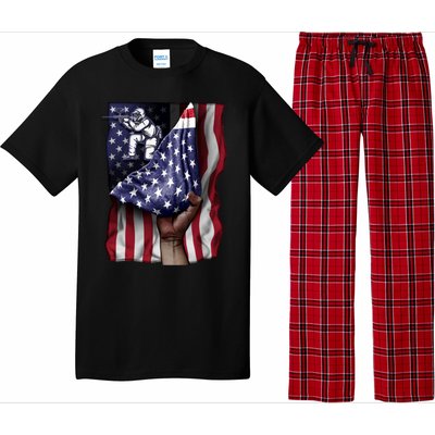 Day Of Independence Us Flag Paintball Funny Gift Pajama Set