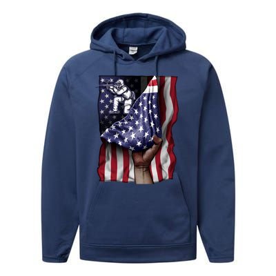 Day Of Independence Us Flag Paintball Funny Gift Performance Fleece Hoodie