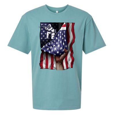 Day Of Independence Us Flag Paintball Funny Gift Sueded Cloud Jersey T-Shirt