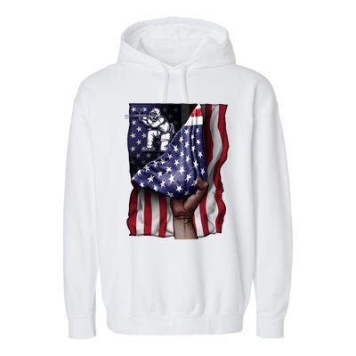 Day Of Independence Us Flag Paintball Funny Gift Garment-Dyed Fleece Hoodie