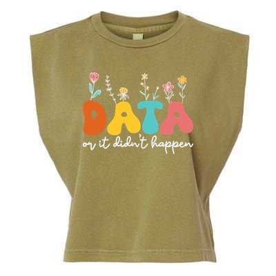 Data Or It DidnT Happen Behavior Analyst Aba Therapist Rbt Garment-Dyed Women's Muscle Tee