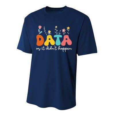 Data Or It DidnT Happen Behavior Analyst Aba Therapist Rbt Performance Sprint T-Shirt