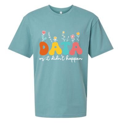 Data Or It DidnT Happen Behavior Analyst Aba Therapist Rbt Sueded Cloud Jersey T-Shirt