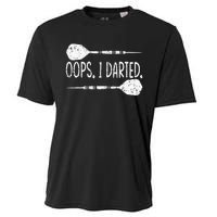 Darts Oops I Darted Dartboard Funny Dart Player Cooling Performance Crew T-Shirt