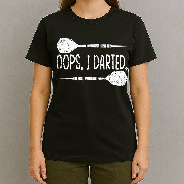 Darts Oops I Darted Dartboard Funny Dart Player T-Shirt