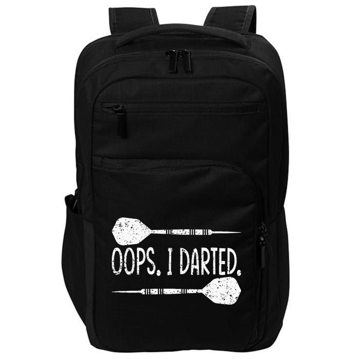Darts Oops I Darted Dartboard Funny Dart Player Impact Tech Backpack