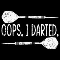 Darts Oops I Darted Dartboard Funny Dart Player 7-Panel Snapback Hat