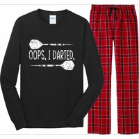 Darts Oops I Darted Dartboard Funny Dart Player Long Sleeve Pajama Set