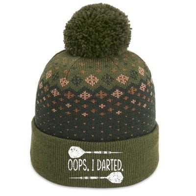 Darts Oops I Darted Dartboard Funny Dart Player The Baniff Cuffed Pom Beanie