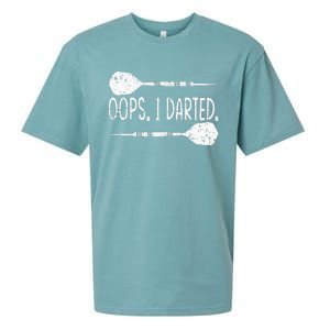 Darts Oops I Darted Dartboard Funny Dart Player Sueded Cloud Jersey T-Shirt