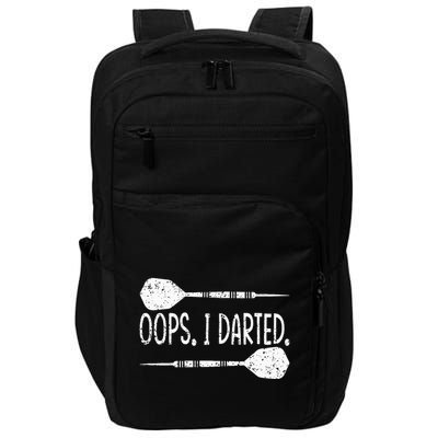 Darts Oops I Darted Dartboard Funny Dart Player Impact Tech Backpack