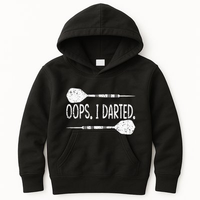 Darts Oops I Darted Dartboard Funny Dart Player Kids Hoodie