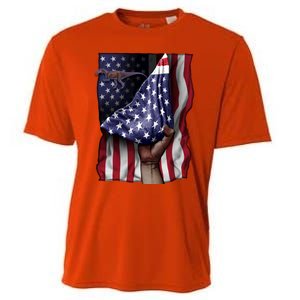 Day Of Independence Us Flag Baryonyx Meaningful Gift Cooling Performance Crew T-Shirt