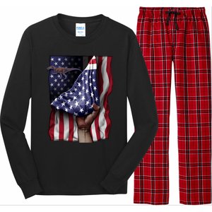 Day Of Independence Us Flag Baryonyx Meaningful Gift Long Sleeve Pajama Set