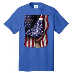 Day Of Independence Us Flag Baryonyx Meaningful Gift Tall T-Shirt