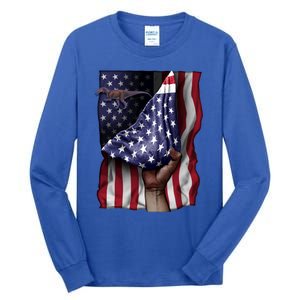 Day Of Independence Us Flag Baryonyx Meaningful Gift Tall Long Sleeve T-Shirt