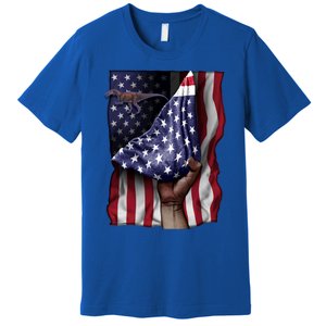 Day Of Independence Us Flag Baryonyx Meaningful Gift Premium T-Shirt