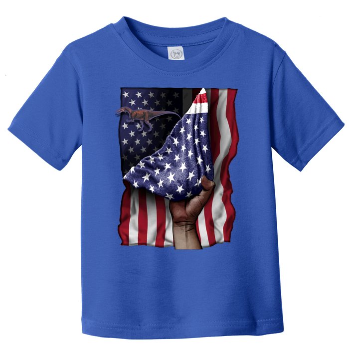 Day Of Independence Us Flag Baryonyx Meaningful Gift Toddler T-Shirt