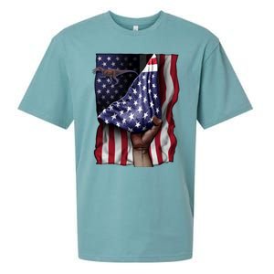 Day Of Independence Us Flag Baryonyx Meaningful Gift Sueded Cloud Jersey T-Shirt