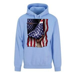 Day Of Independence Us Flag Baryonyx Meaningful Gift Unisex Surf Hoodie