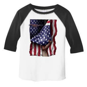 Day Of Independence Us Flag Baryonyx Meaningful Gift Toddler Fine Jersey T-Shirt