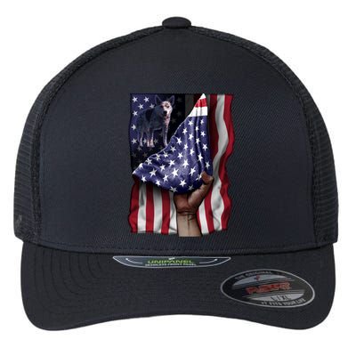 Day Of Independence Us Flag Blue Heeler Meaningful Gift Flexfit Unipanel Trucker Cap