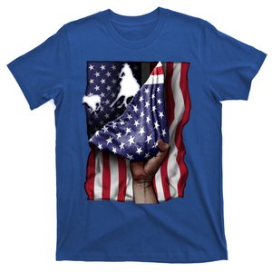 Day Of Independence Us Flag Calf Roper Funny Gift T-Shirt