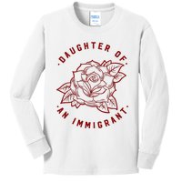 Daughter Of Immigrant Asian Hispanic Heritage Latina Power Kids Long Sleeve Shirt